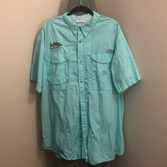 Columbia PFG Fishing Gear Aqua Size XXL/ 2X - Picture 1 of 6